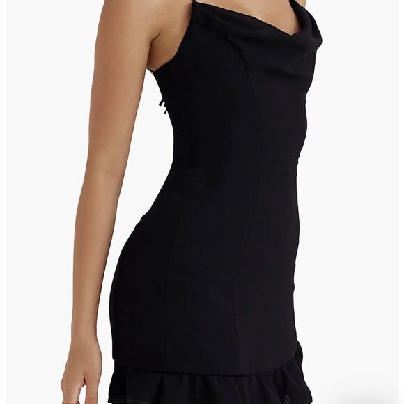 HOUSE OF CB 'Rossella' Buttercup Ruffle Mini Dress size L $255 - Picture 4 of 8